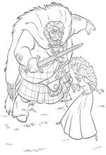 coloring page Fergus and Merida